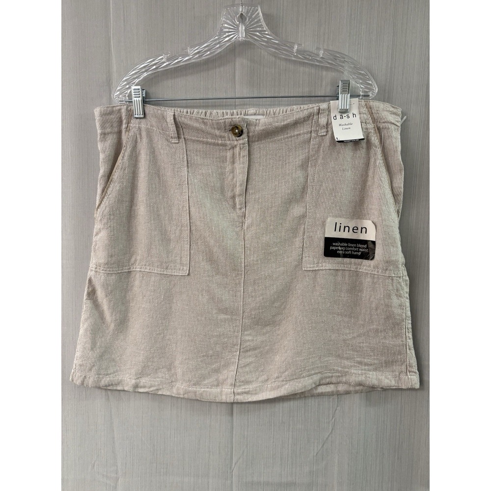 Dastash Linen Skirt in Beige